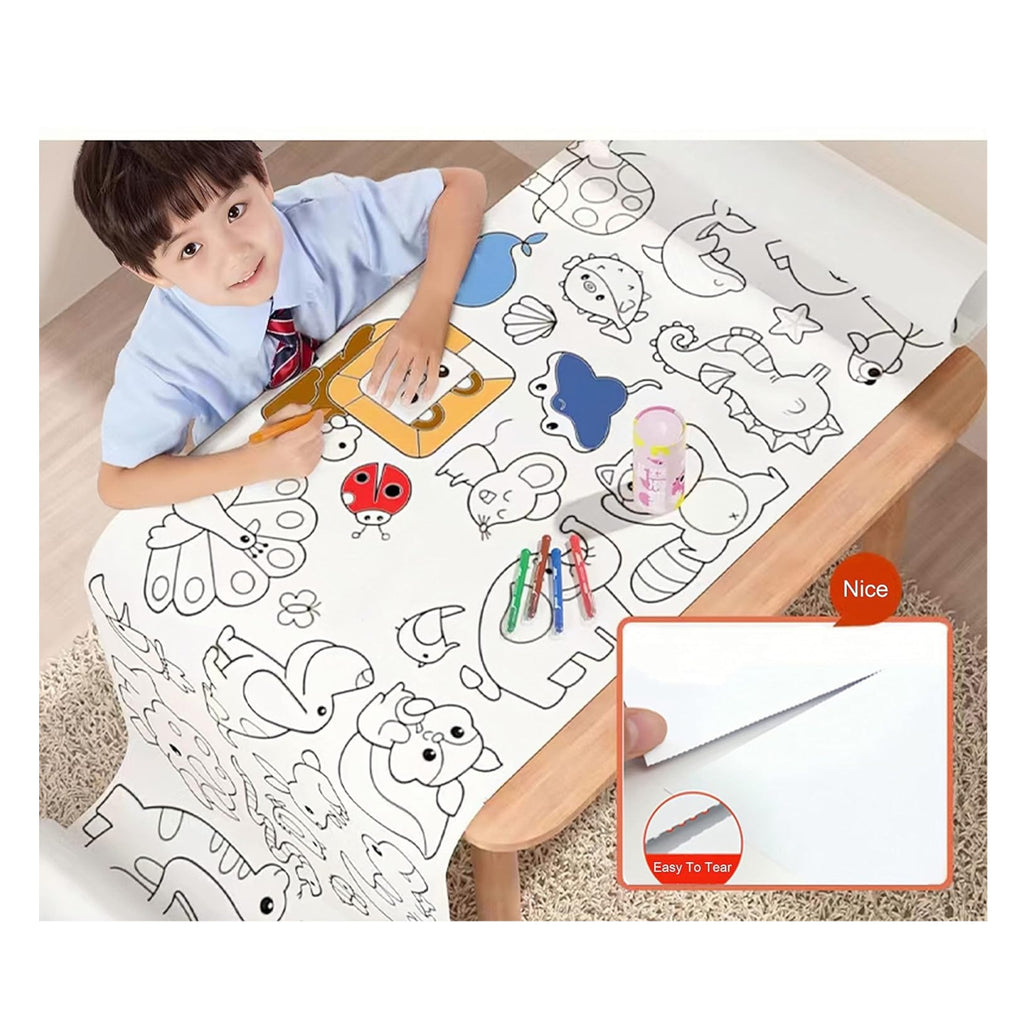 🎨 SET DE ARTE INFANTIL 208 PIEZAS + ROLLO DE DIBUJO