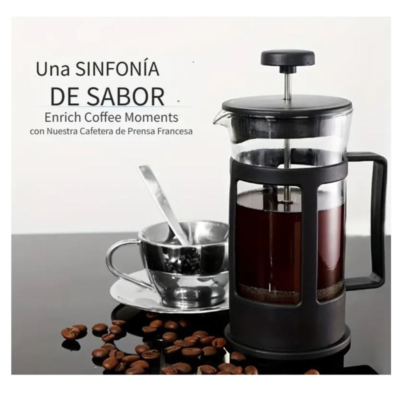 Combo Prensa Francesa 600 Ml + Molino De Café Electrico