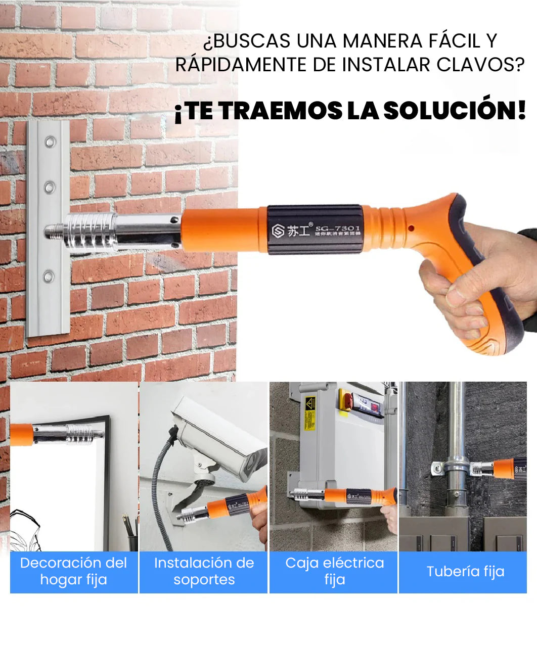Pistola Remachadora de Clavos +Gafas Protectoras 🎁
