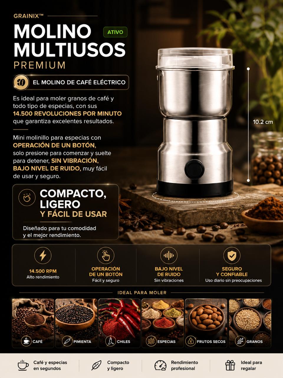 [PROMO] Grainix™ – Molino Multiusos Premium | 50 % OFF